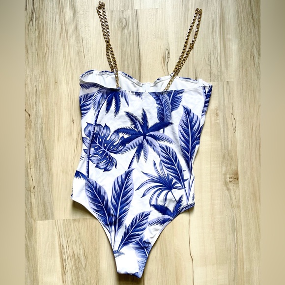 Blue Palm Swimsuit - Picture 3 of 4